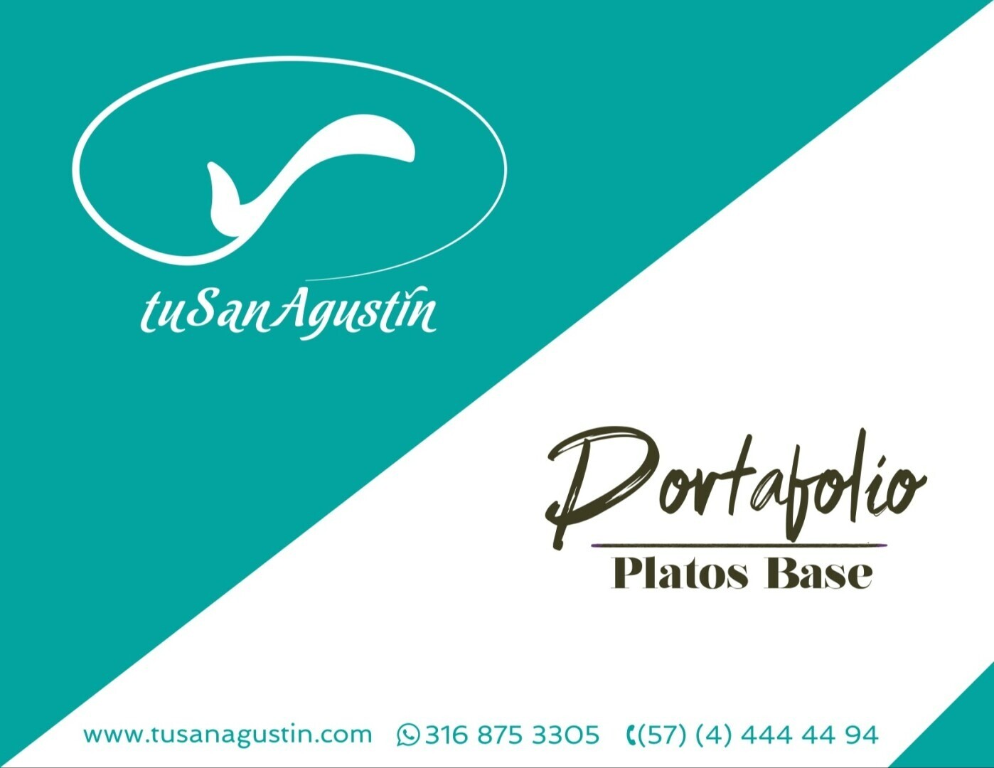 PORTAFOLIO PLATOS BASE TU SAN AGUSTÍN